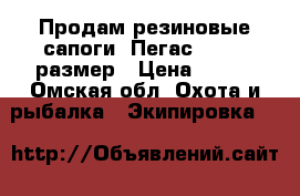 Продам резиновые сапоги “Пегас“ 41-42 размер › Цена ­ 500 - Омская обл. Охота и рыбалка » Экипировка   